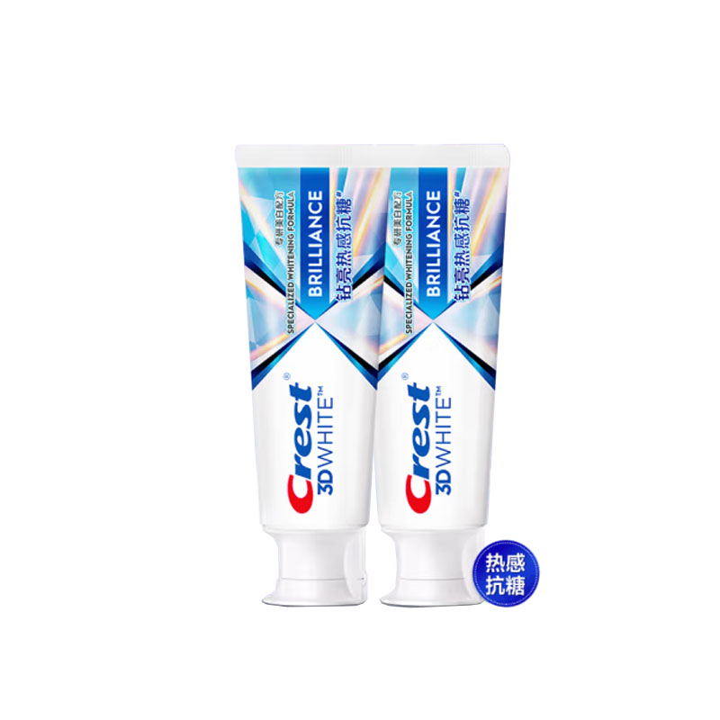 佳洁士 热感抗糖美白牙膏 去烟渍含氟清新口气 90*2