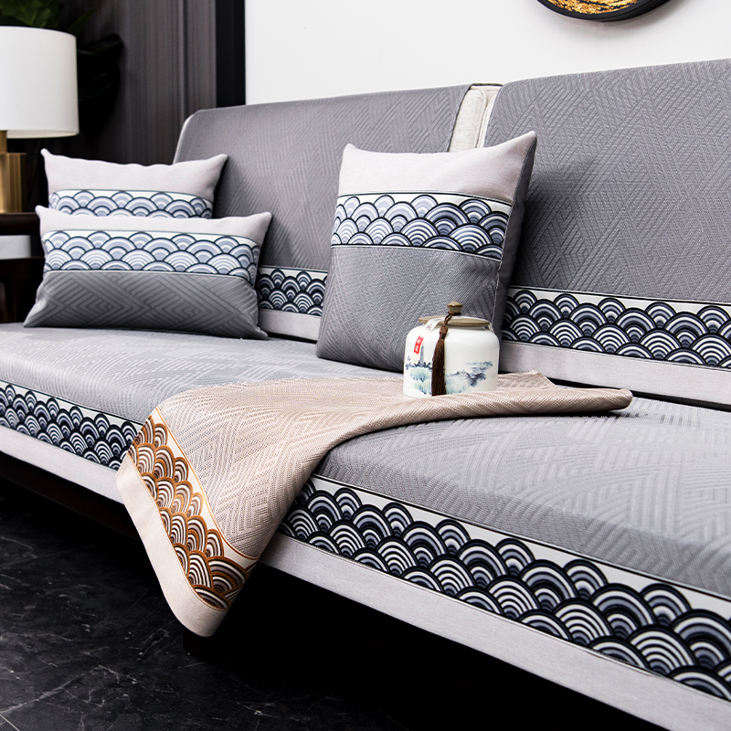 中式夏季沙发垫套装沙发套罩巾套装坐垫子巾春夏季坐垫子防滑红木沙发