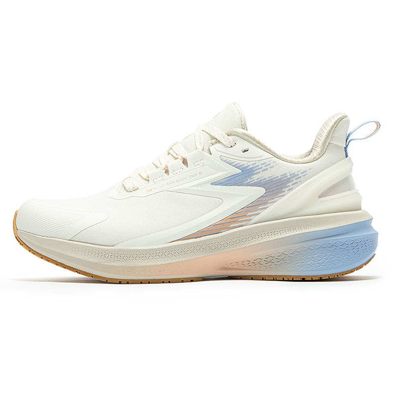 雨屏7丨361°跑步鞋女新款轻便回弹减震运动鞋专业网面跑鞋训练鞋 羽毛白/燕麦奶 38码