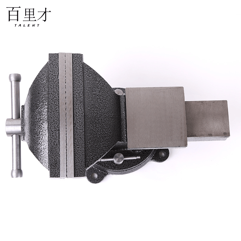 百里才 台虎钳 6寸 重型活动带砧台虎钳 小型工作台重型桌钳木工台钳夹图片