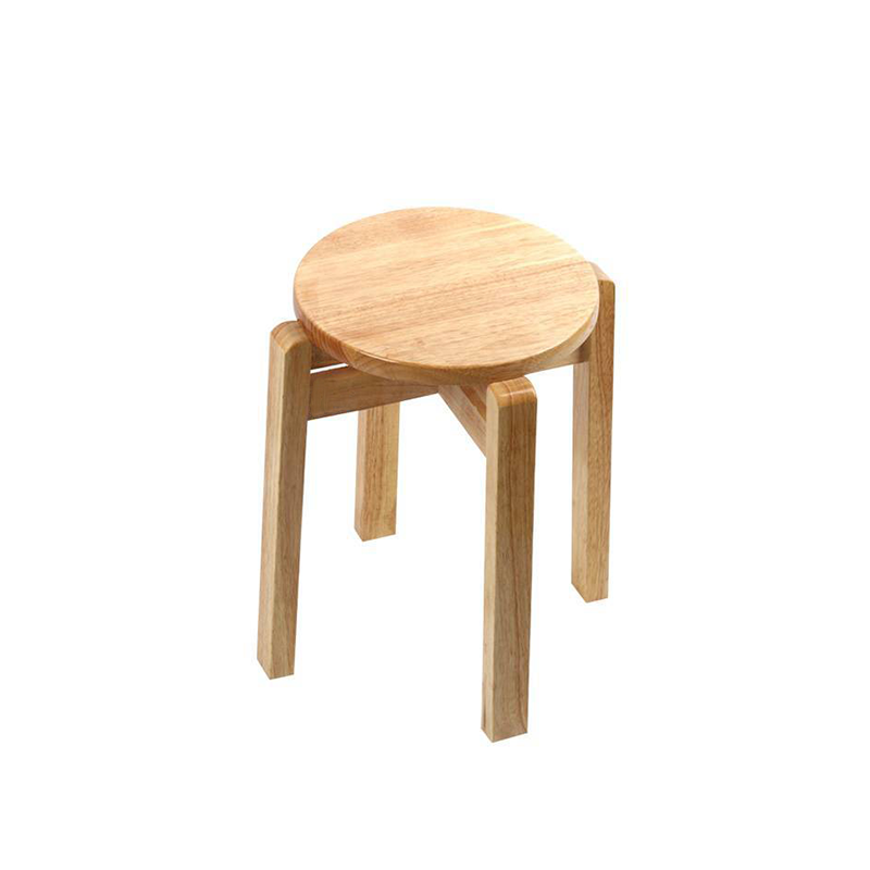 伽隽 圆凳餐椅实木椅 30*30*43cm 张高清大图