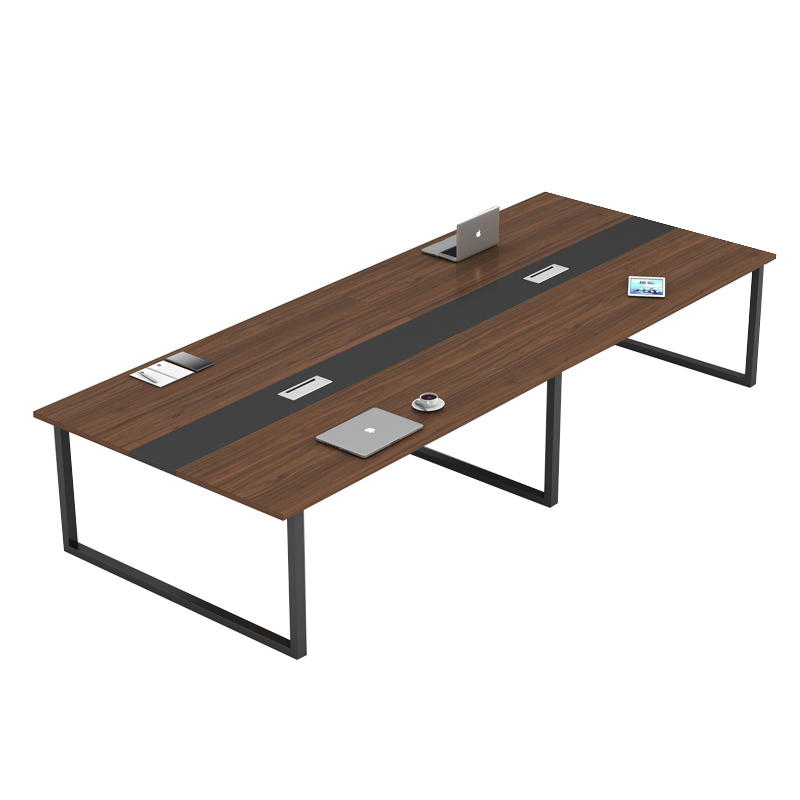 易企采 240CM会议桌不含椅 简约培训接待洽谈会议桌 单位：张高清大图