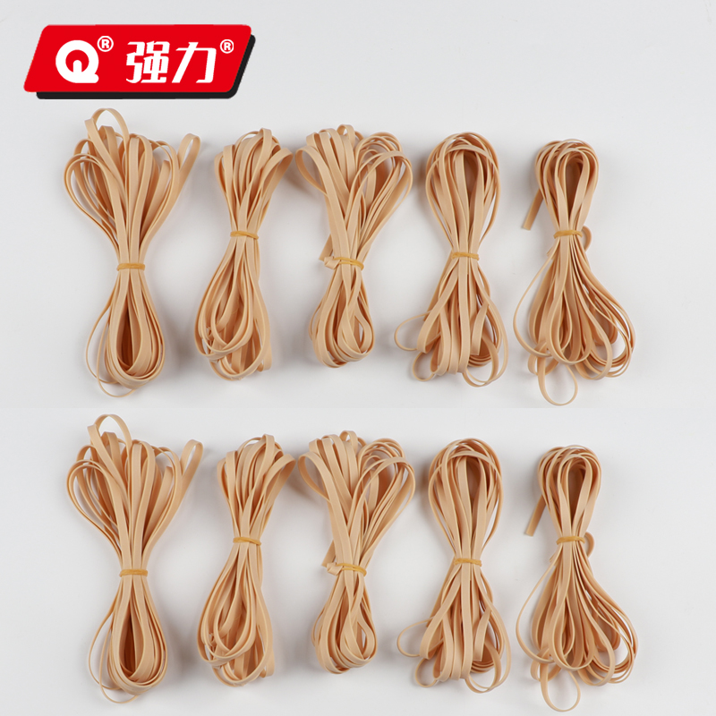 强力(QIANGLI) 高弹性初学者耐打耐磨训练带线网球单人网球回弹训练器 6米皮筋10条装