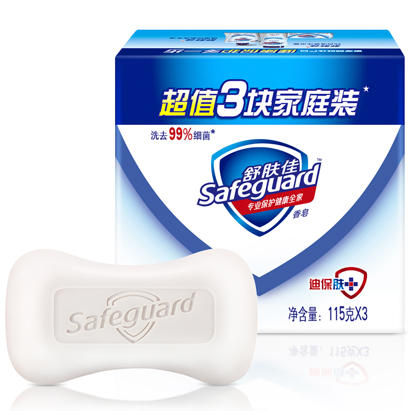舒肤佳香皂纯白清香型115gX3块装