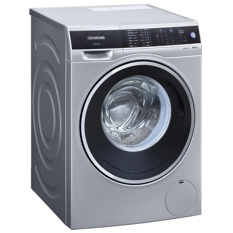 SIEMENS/西门子WM14U7680W 9公斤大容量全触控变频 滚筒洗衣机全自动 银色高清大图