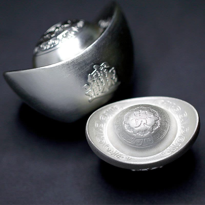素竹 足银白银投资银条 100/200克磨砂实心银元宝 收藏可回购 工厂直供图片
