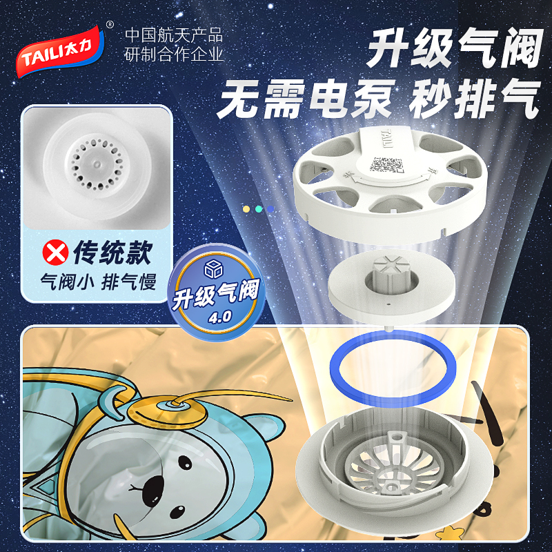 太力免抽气真空压缩袋收纳袋家用被子羽绒服衣服旅行专用收纳神器