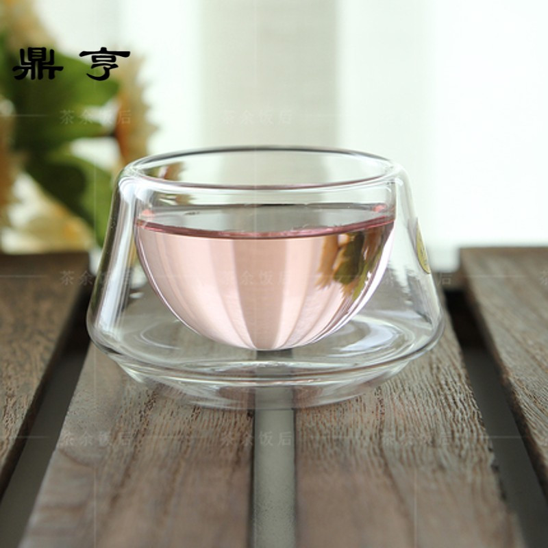 鼎亨家用简约耐热玻璃花果茶具套装 泡花茶壶茶杯子加热透明煮水