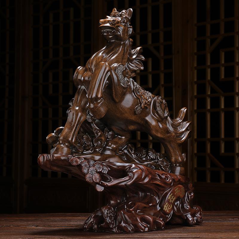 美帮汇志在千里马摆件办公室桌台玄关博古架工艺装饰品老板高清大图