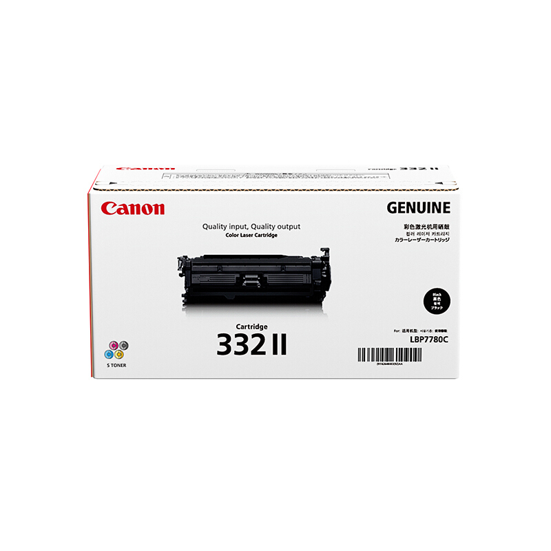 佳能(Canon) CRG-332 原装硒鼓 适用机型：LBP7780CX CRG332ll-BK高容黑色/12000页