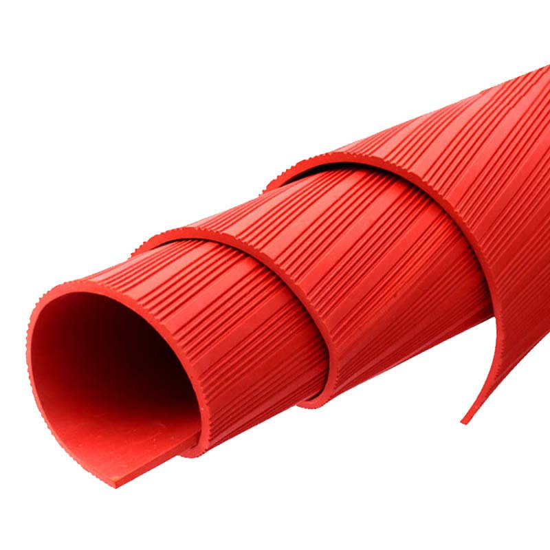 天空桥 绝缘胶垫 红色条纹5mm 米高清大图