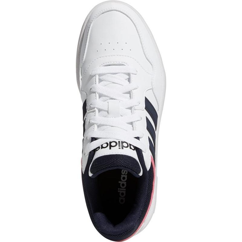 阿迪达斯(adidas)女鞋休闲板鞋低帮运动鞋白色简约百搭配色条纹复