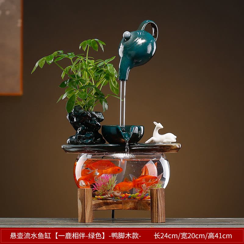 循环流水器生财摆件招财景观鱼缸创意家居办公室客厅开业乔迁礼品图片