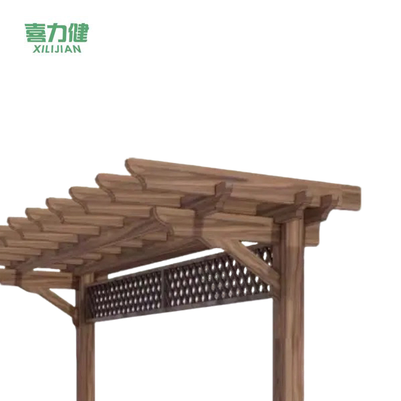 喜力健 防腐木单边葡萄架 长3M*宽13.5*13.5CM-网格 个高清大图