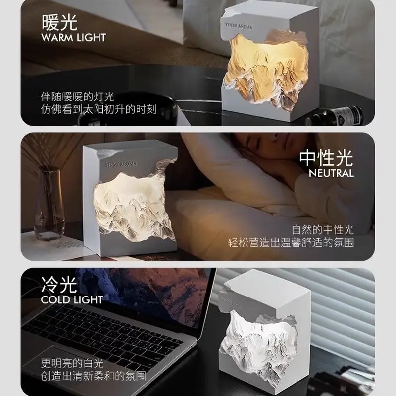尹谜日照金山香薰灯-梅里雪山_高清大图