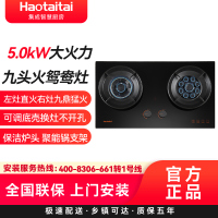 Haotiatai燃气灶JZT-X405 5.0kW大火力九鼎劲燃猛火可调底壳换灶不开孔保洁炉头中空聚能锅支架