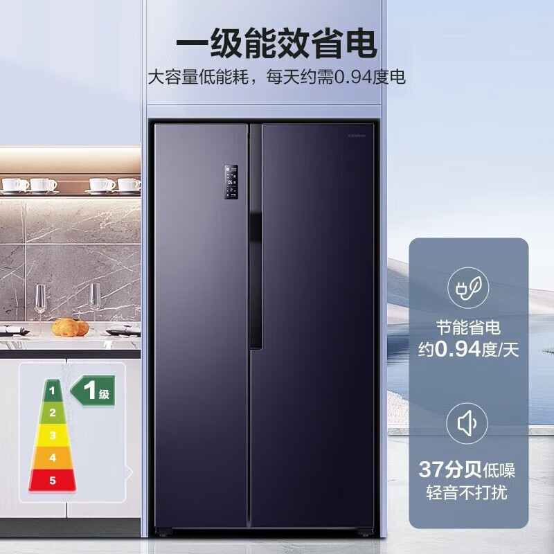 容声(Ronshen)对开门冰箱605升大容量一级能效风冷无霜CCA离子除菌净味 BCD-605WD11HP