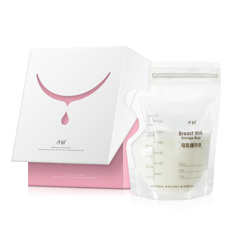 子初母乳储奶袋250ml60片*2 储存母乳保鲜袋PET+PE