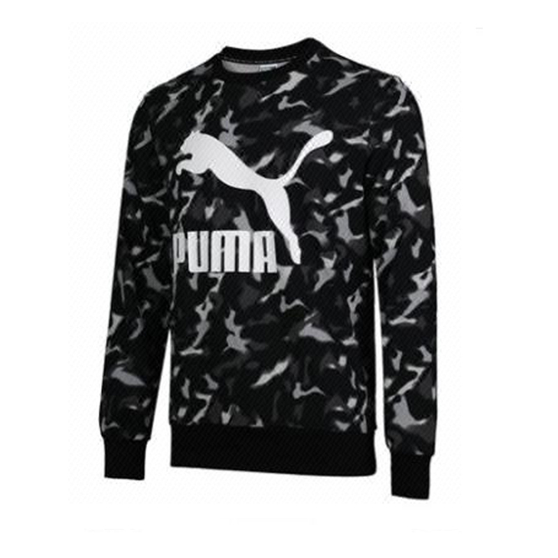 彪马(Puma)男士迷彩圆领针织常规款套头衫运动卫衣57756801