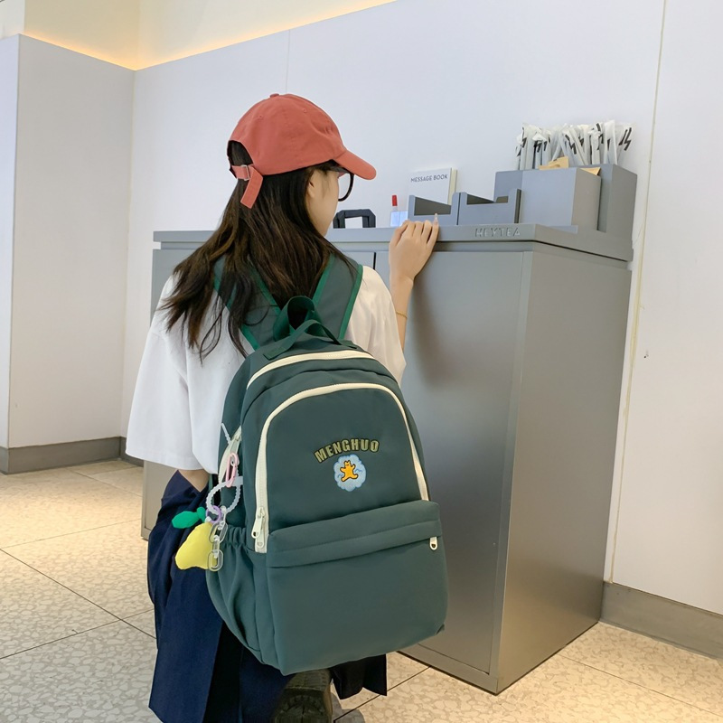 2024日系ins可爱小熊学院风双肩包女 复古少女软妹背包高中初中生书包