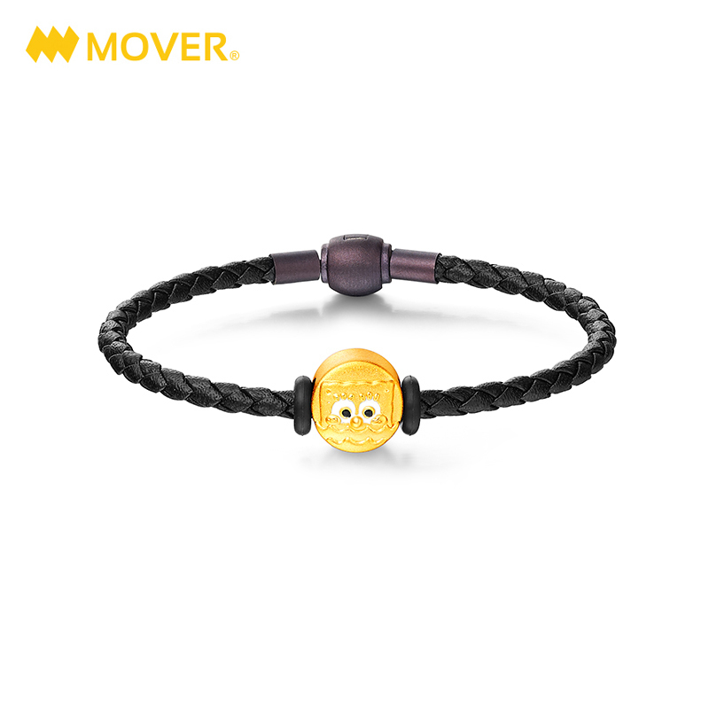 《海绵宝宝》正版授权 Mover魔吻 海绵宝宝损友之圆海绵硬金好运珠