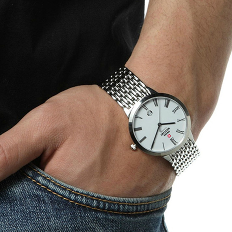 瑞士军表swissmilitary瑞士原装进口超薄手表商务休闲男士腕表防水