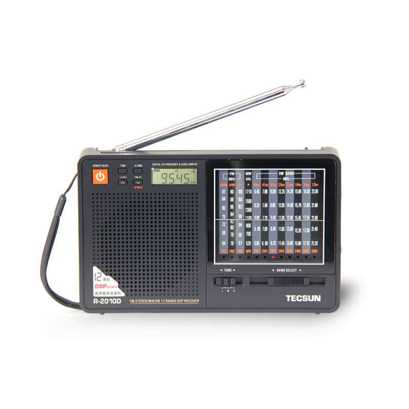 德生(TECSUN) 收音机R-2010D 黑色 全波段数字解调立体声收音机半导体