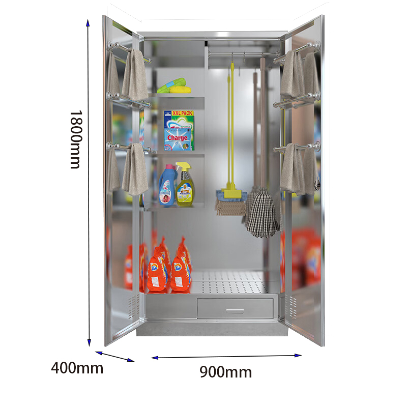 双门清洁柜 900*420*1800mm高清大图