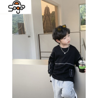 男童卫衣儿童秋装2022新款日系男孩上衣中大童长袖春秋帅气打底衫 七色王国