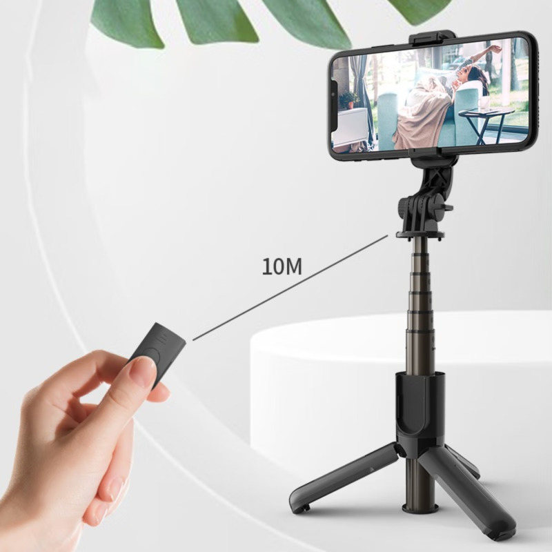 领臣三脚架蓝牙自拍杆直播专用便携桌面款L11高清大图