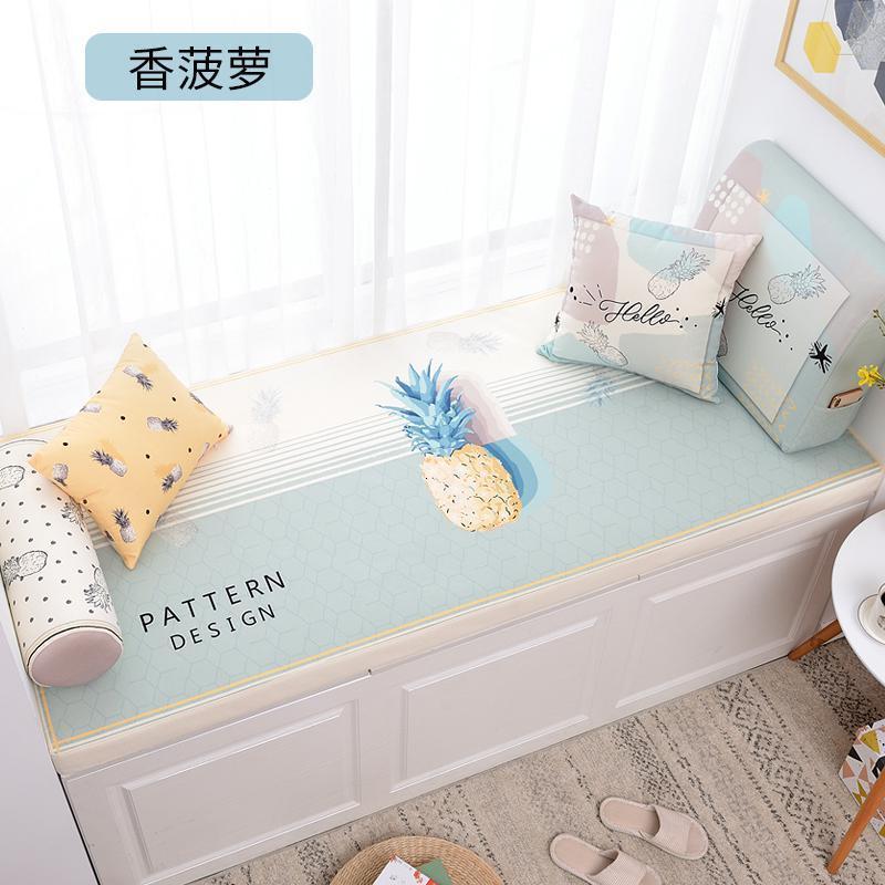 BONJEAN飘窗垫窗台垫榻榻米垫卡座简约现代阳台垫子飘窗台垫四季通用定做 香菠萝厚度可选：3/5/8/10/12cm