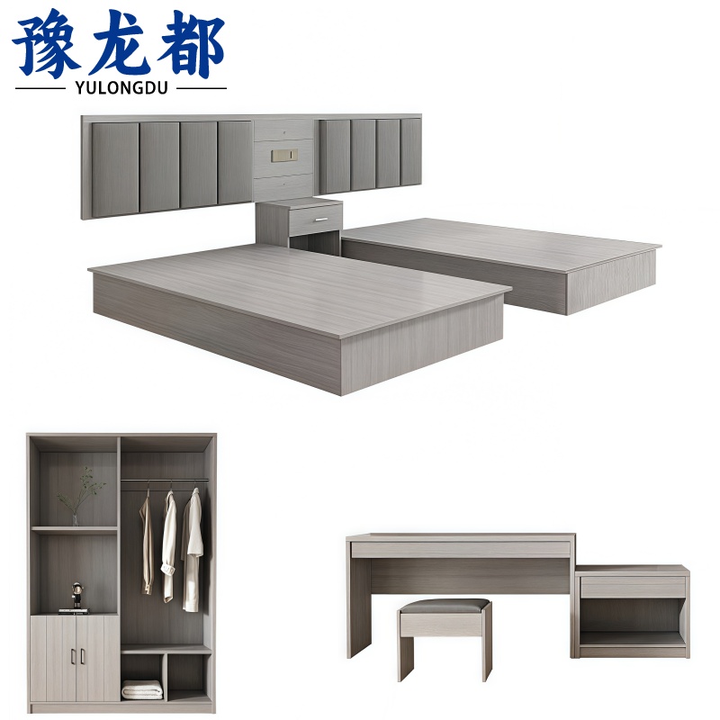 豫龙都床+桌+柜1.2m套