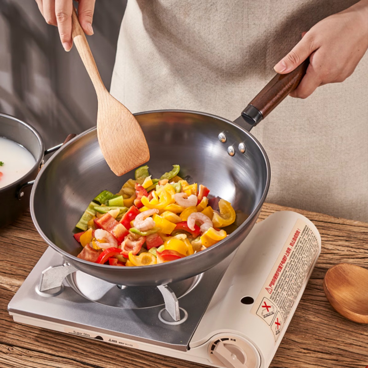 LUVHOO铂佧爆炒锅 LH-CG18 优质铁锅直径30cm高清大图