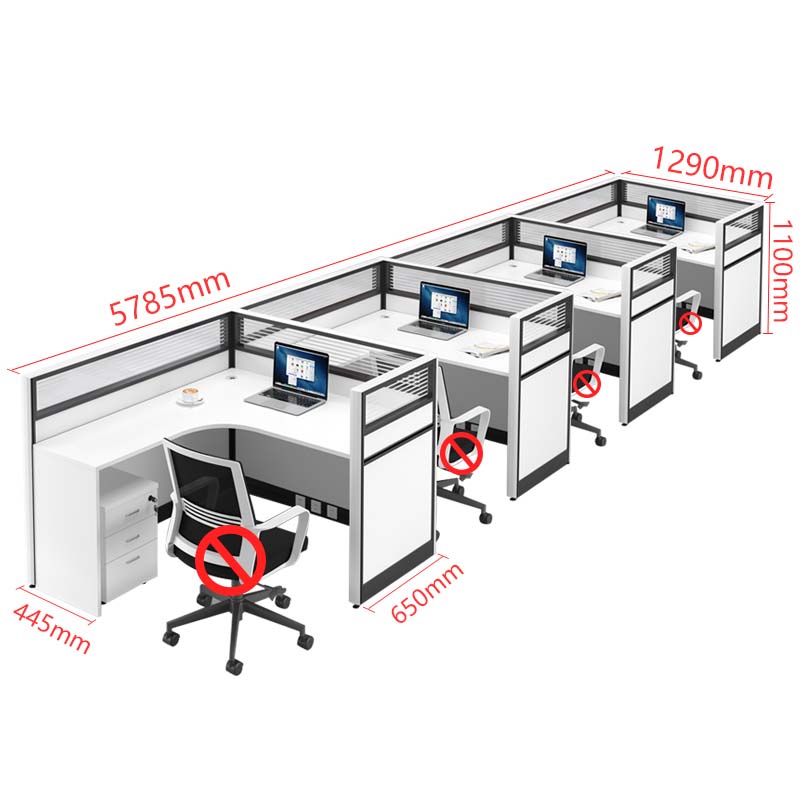 景冠达屏风工位四人位张高清大图