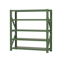臻远 ZYJJ-HJ-048 仓储货架库房置物架重型货架军绿色五层主架2000*600*2000mm/500kg