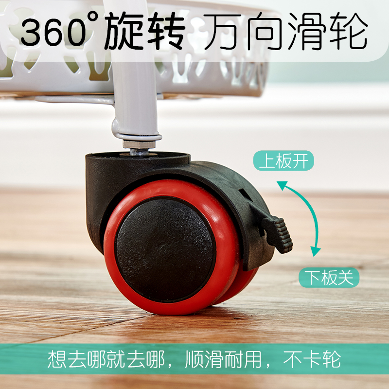 花架置物架铁艺多层带轮落地式绿萝花盆架客厅阳台心形花架子家用高清大图