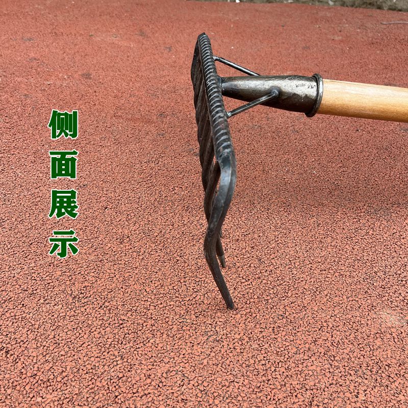 心梦同行 15齿槐木柄钉耙多齿耙子农用铁耙 2725/把高清大图