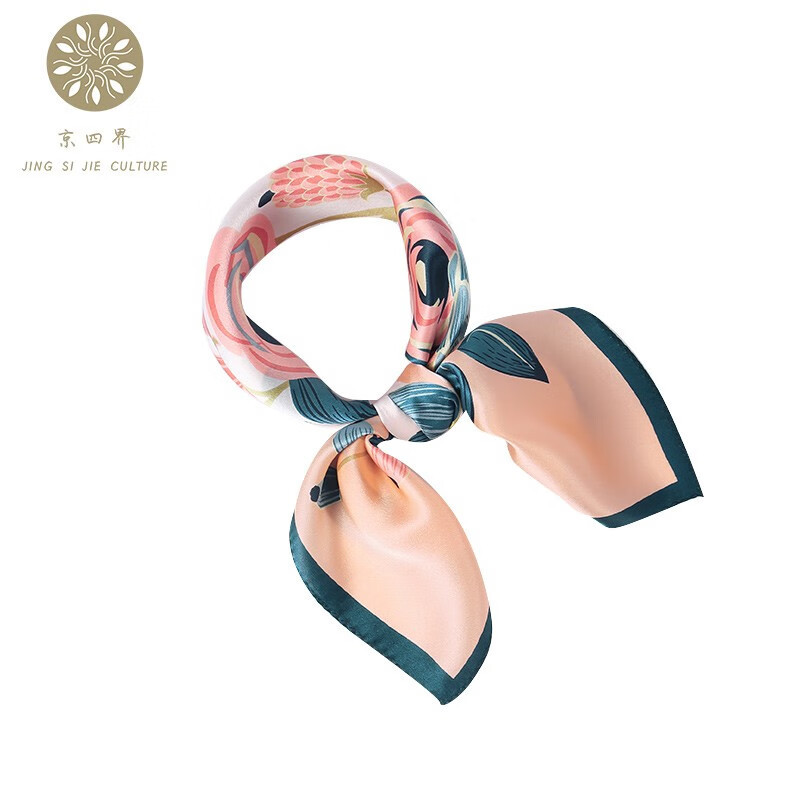 京四界 · 玫瑰有约真丝丝巾 HS21402