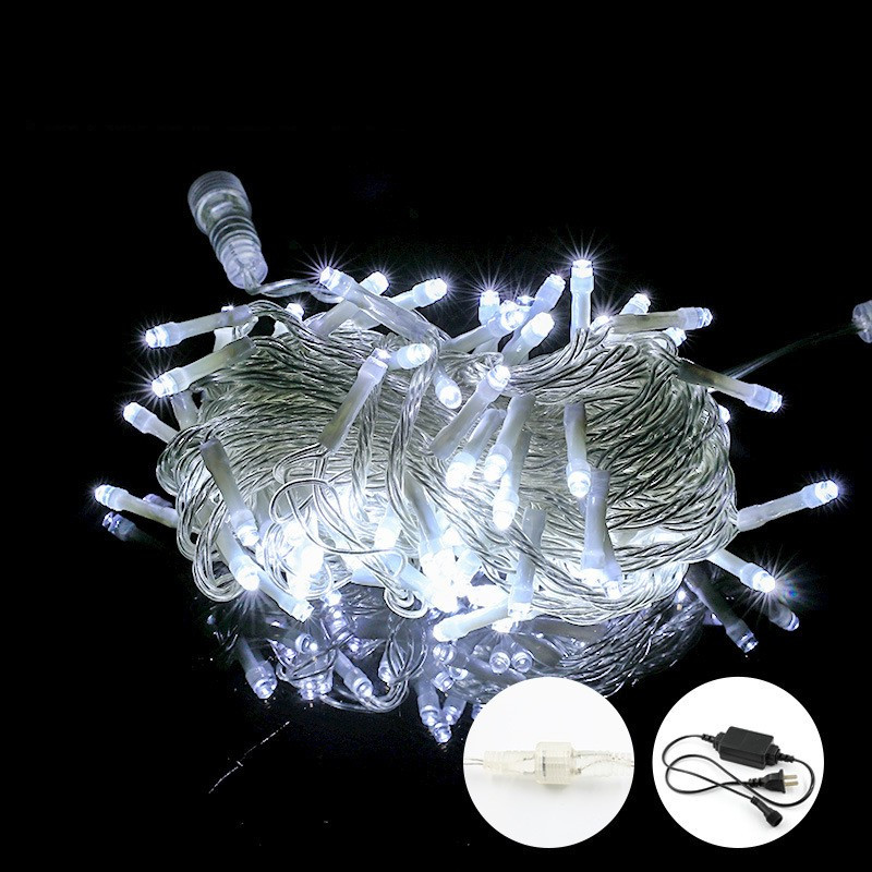 24V低压led灯串满天星彩灯含24V控制器 高品质10米100灯 正白