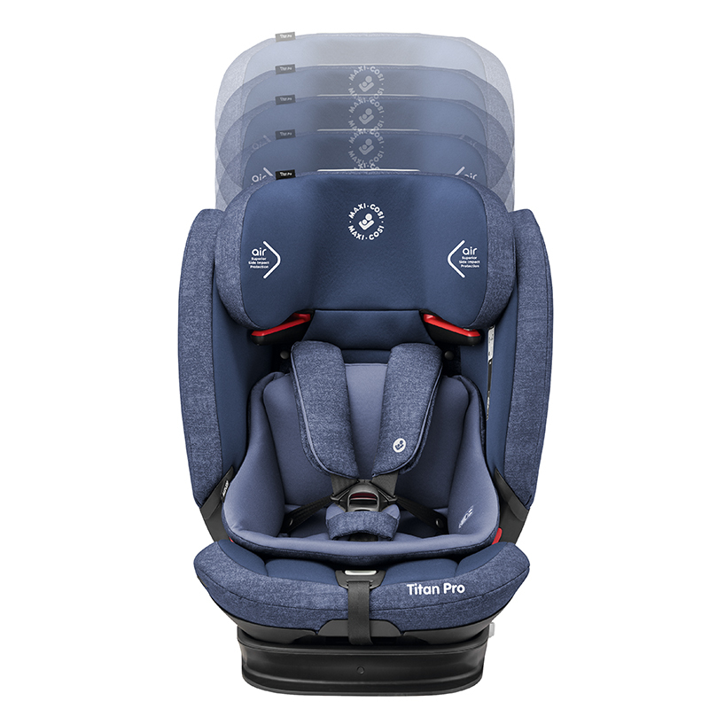 maxicosi汽车儿童安全座椅睿智小巨人9个月-12岁AirProtect专利Titan Pro(游牧蓝)