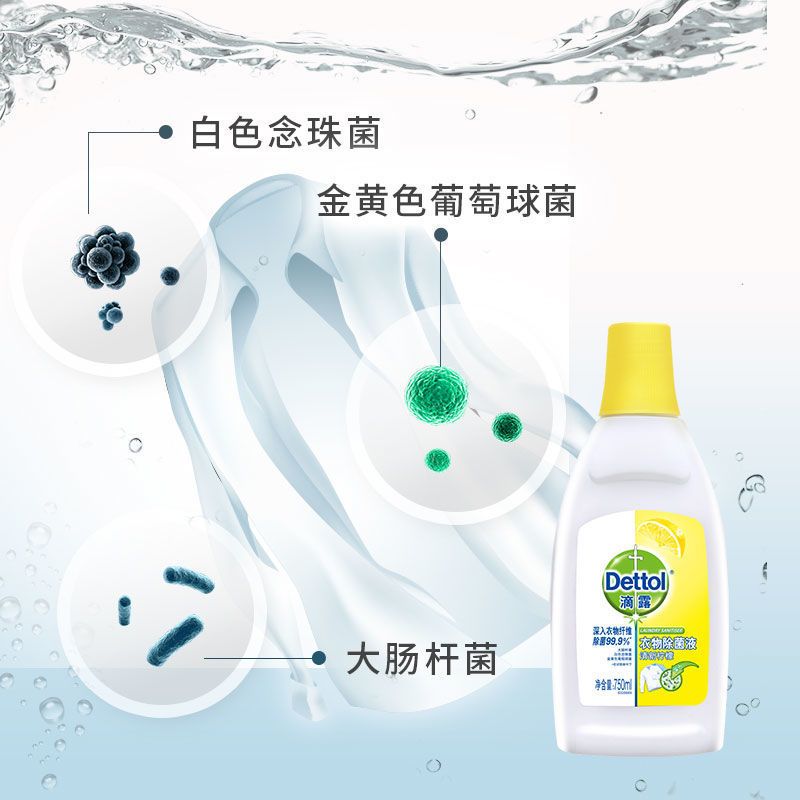 滴露衣物除菌液杀菌除螨洗衣服内衣内裤非消毒液除螨防霉家用 [升级款]多效衣物除菌-松木1L