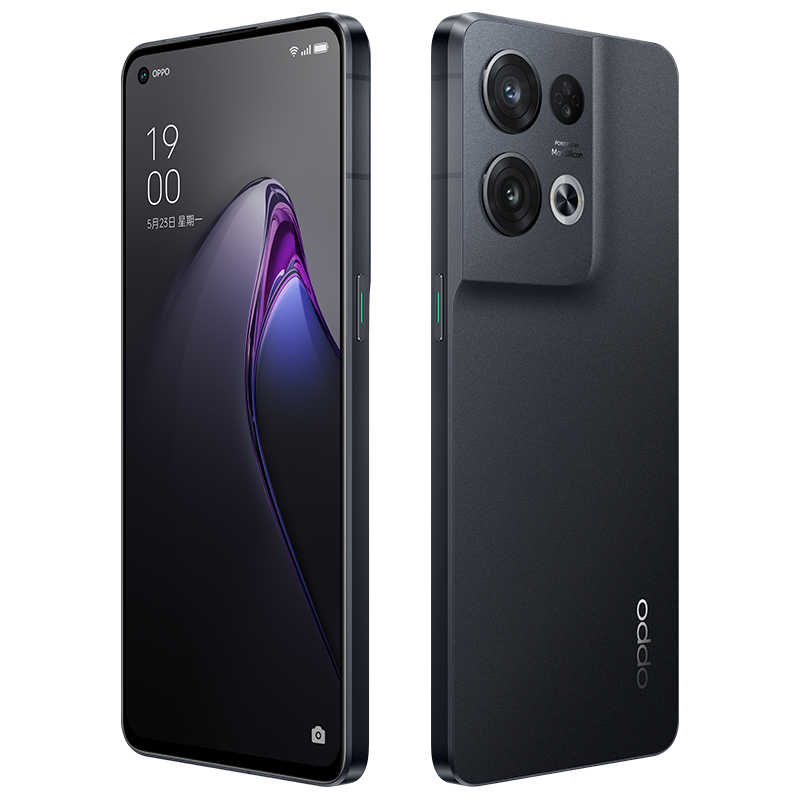 OPPO Reno8 Pro 夜游黑 8GB+256GB 5G手机 第一代骁龙®7移动平台 长寿版 80W 超级闪充 航空铝金属中框 全网通手机