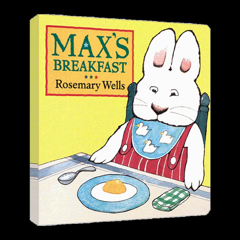 [正版]英文原版 Max’s Breakfast 小兔麦斯和露比系列 麦斯的早餐 0-3岁儿童启蒙认知绘本 纸板书 鹅妈