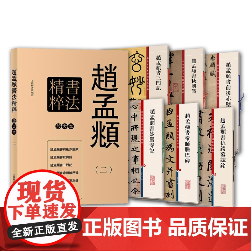赵孟頫书法精粹(2) 彩色放大本特辑 孙宝文 书法碑帖 文学艺术 正版图书籍 上海辞书 世纪出版高清大图