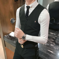 美师理店型师酒吧KTV服务员工作服男士修身时尚马甲坎肩