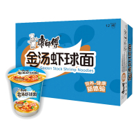 WQMD康师傅熬制高汤金汤虾球杯面 12杯/箱 按箱起售