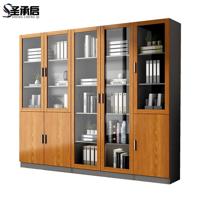 圣承启 落地书柜 组合台高清大图