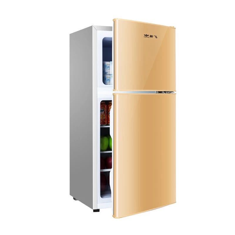 新飞冰箱bcd58a118l金色双门式小冰箱冷藏冷冻家用租房公寓宿舍办公室