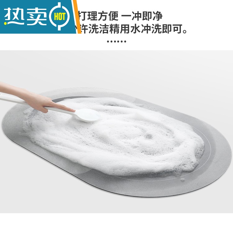 XIANCAI厨房专用地垫防滑防油可擦免洗脚垫硅藻泥吸水垫子家用耐脏地毯高清大图