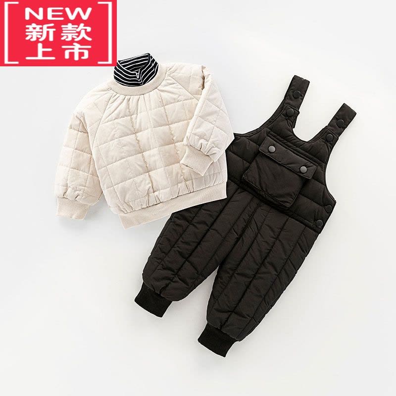 可莉允宝宝背带裤棉裤加棉一岁三岁男童保暖裤儿童裤子婴儿夹棉女童冬装图片